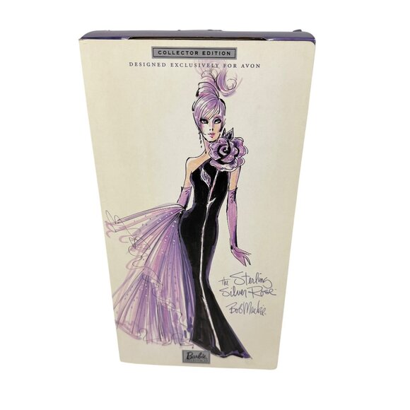 Barbie The Sterling Silver Rose #53865 Collector Edition NRFB 2001 Bob Mackie Av - Picture 7 of 7
